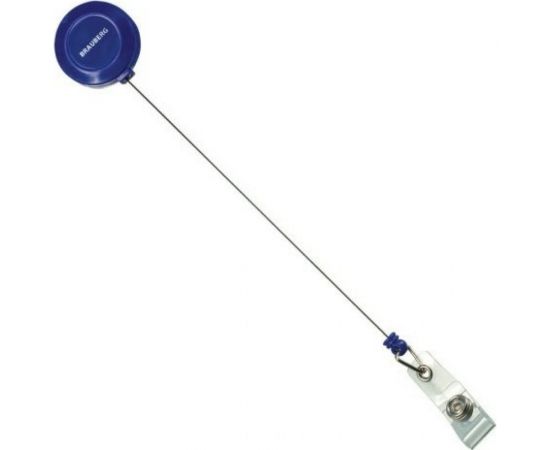 Держатель-рулетка для бейджей 20 шт в упаковке BRAUBERG 70 см петелька клип синий в блистере 235727 – изображение 2