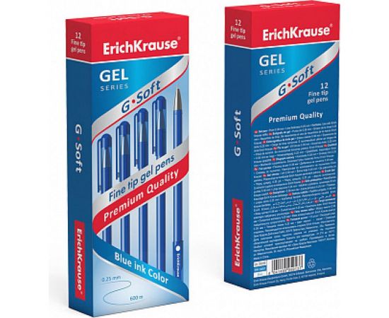 Гелевая ручка ErichKrause G-Soft, синий 39206 – изображение 3