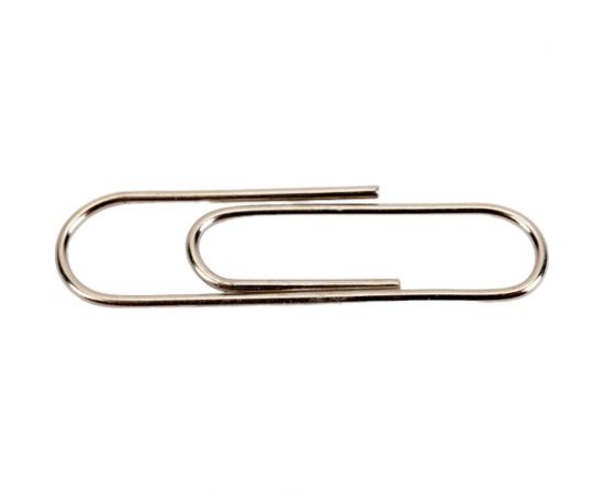 Канцелярские скрепки Hatber никелированные круглые 28мм, 100 шт 10 шт 040768 – изображение 3