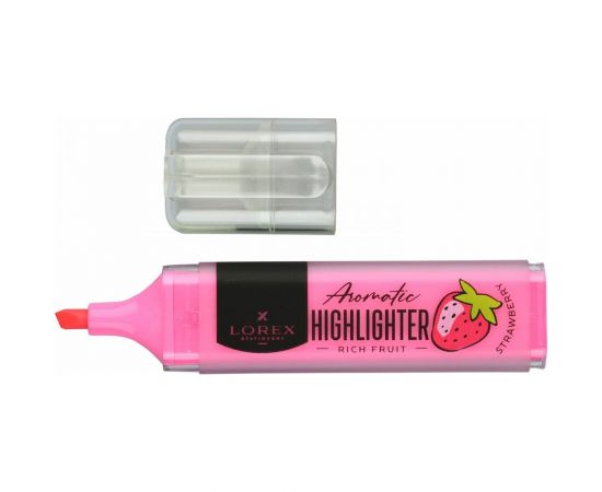 Ароматизированный текстовый маркер LOREX RICH FRUIT 1-3,5 мм розовый скошенный LXTMA-RFP – изображение 3