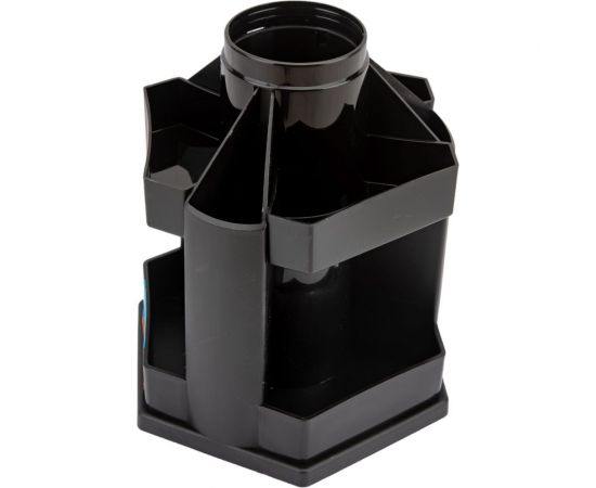 Подставка для канцелярских принадлежностей INFORMAT MAXI DESK 10 отделений, вращающаяся, черный, пластик DO10-W/Bk – изображение 3