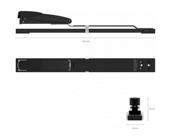 Степлер ErichKrause №24/6 Quadro брошюровочный, до 30 листов, черный 4547 – изображение 3