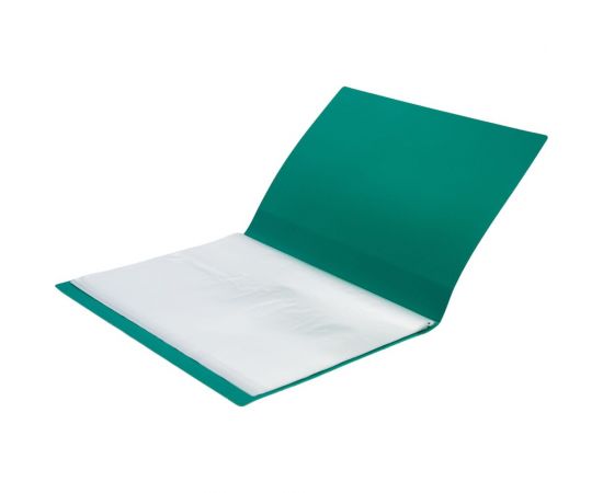 Папка INFORMAT с файлами, А4, 40 файлов, зеленая, пластик, 600 мкм, карман NP0155-40G – изображение 3