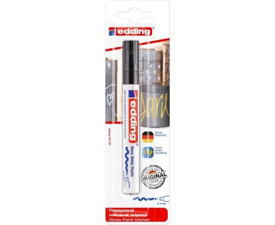 Лаковый маркер Edding пеинт E-750/1 черный 2-4 мм 802850 – изображение 3