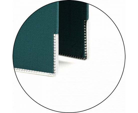 Папка-регистратор INFORMAT 75 мм двустороннее покрытие PVC, тесно-зеленый металлическая окантовка P2PVC-75/DkG – изображение 3