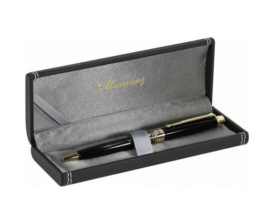 Шариковая ручка Manzoni VENEZIA цвет корпуса: черный футляр кожзам AP009B101098M – изображение 3