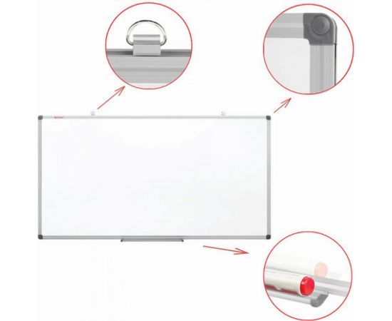 Магнитно-маркерная доска BRAUBERG Extra 120x240 см, алюминиевая рамка 237559 – изображение 4