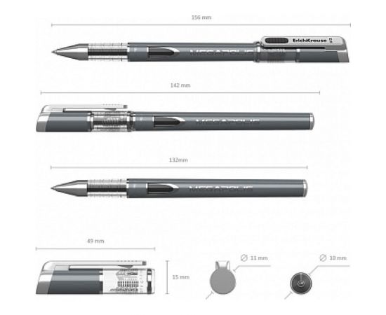 Гелевая ручка ErichKrause MEGAPOLIS Gel, черный 93 – изображение 4