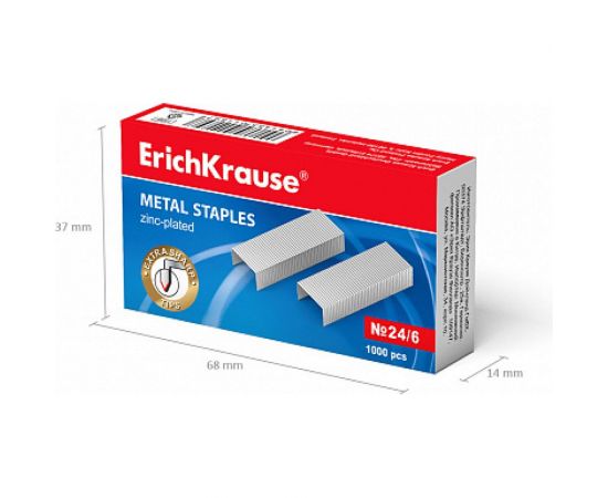 Скобы ErichKrause №24/6, коробка 1000 шт 1189 – изображение 4