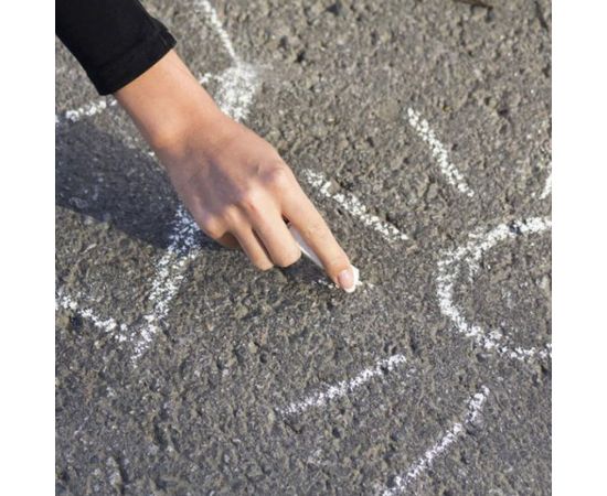 Мел 40 шт в упаковке BRAUBERG белый НАБОР 5 шт. для рисования на асфальте квадратный 227444 – изображение 4