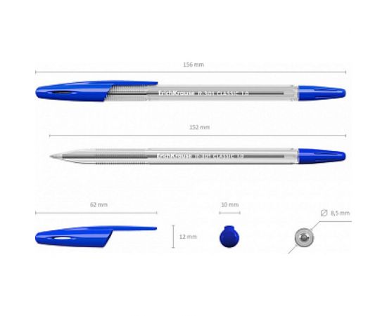 Шариковая ручка ErichKrause R-301 Classic Stick 1.0, синий 22032 – изображение 4