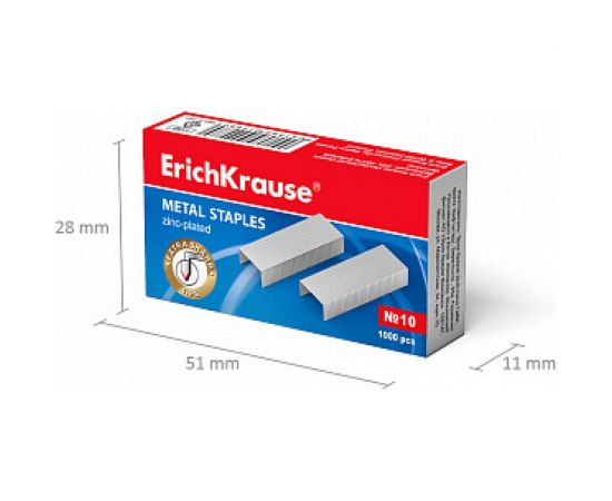 Скобы ErichKrause №10, коробка 1000 шт 1188 – изображение 4
