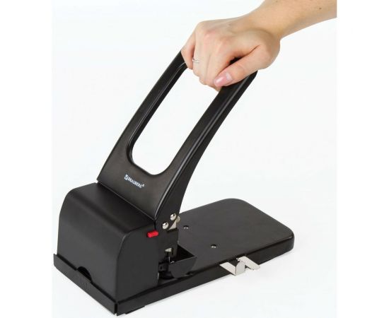 Дырокол BRAUBERG металлический МОЩНЫЙ ""Heavy duty"", до 100 листов, черный, 226869 – изображение 5
