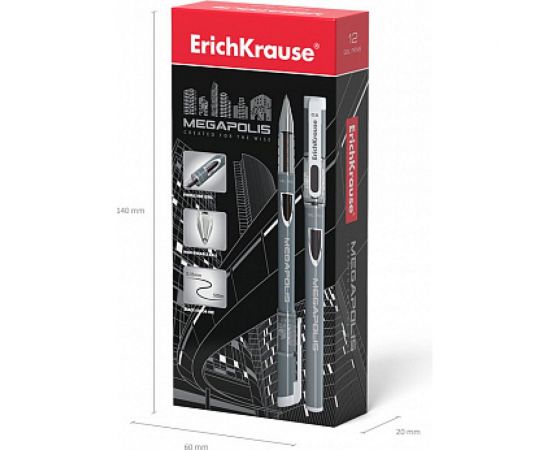 Гелевая ручка ErichKrause MEGAPOLIS Gel, черный 93 – изображение 5