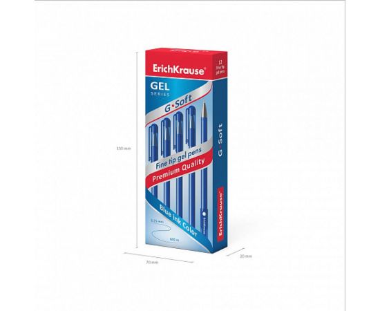 Гелевая ручка ErichKrause G-Soft, синий 39206 – изображение 5