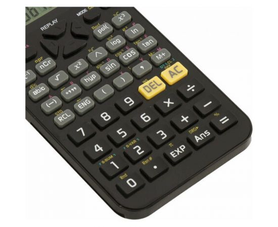 Двухстрочный инженерный калькулятор BRAUBERG SC-850 240 функций, 10+2 разрядов, двойное питание, черный 250525 – изображение 5