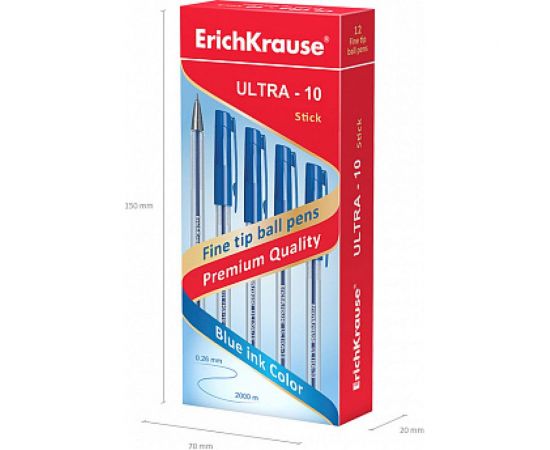 Шариковая ручка ErichKrause ULTRA-10, синий 13873 – изображение 5