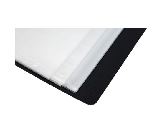 Папка INFORMAT с файлами, А4, 40 файлов, черная, пластик, 600 мкм, карман NP0155-40Bk – изображение 5