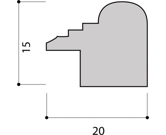 Деревянная фоторамка Image Art С20 60x80 из сосны, цвет красное дерево, вставка прозрачный пластик Б0053132 – изображение 6