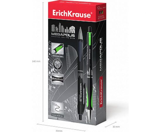 Автоматическая шариковая ручка ErichKrause MEGAPOLIS Concept, черный 32 32 – изображение 6
