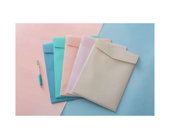 Папка-конверт COMIX на липучке вертикальная A4 Morandi розовый 10 шт в упаковке A1771 PU – изображение 6