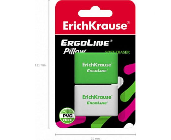 Ластик ErichKrause ErgoLine Pillow 2 шт 44478 – изображение 6