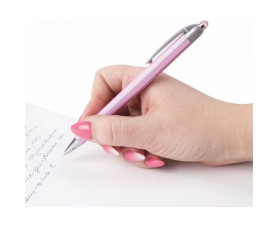 Автоматическая шариковая ручка BRAUBERG Sakura корпус ассорти, узел 0,5 мм, линия письма 0,3 мм 141287 – изображение 8