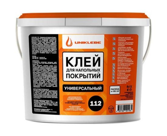 Клей для напольных покрытий UNIKLEBE 112 универсальный, 4 кг 1120004 