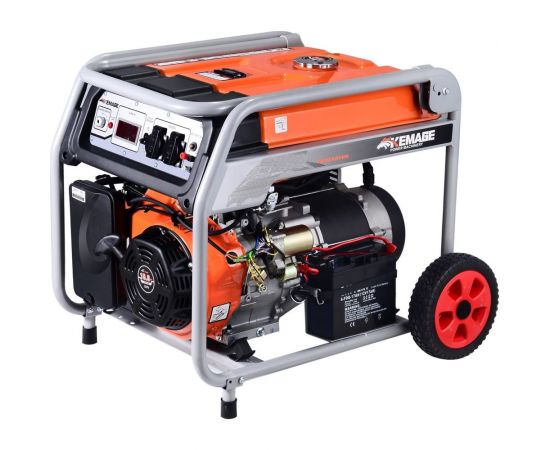 Бензиновый генератор TOR KM4800H 3,3кВт 220В 16л с кнопкой запуска и колесами 1011096 