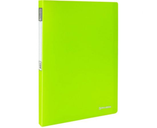 Неоновая папка BRAUBERG Neon 20 вкладышей, 16 мм, зеленая, 700 мкм, 227448 
