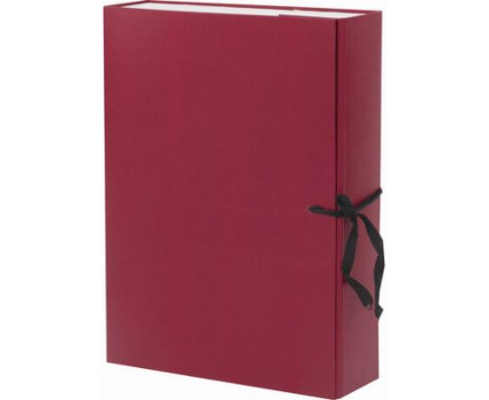 Архивный короб BRAUBERG А4, 240х330мм, 70 мм, 2 завязки, до 600 листов, бордовый 122036 