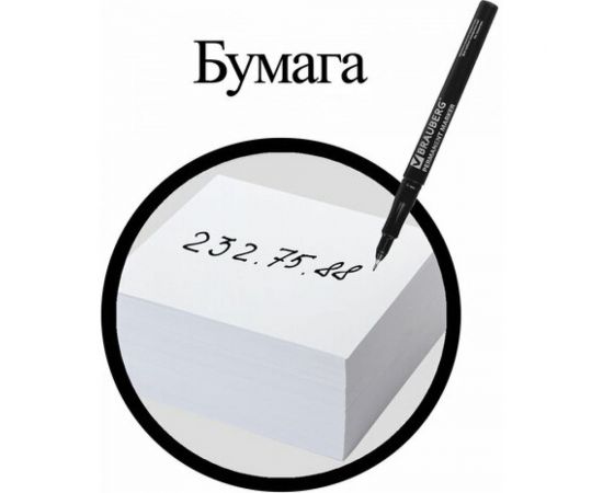 Маркер 12 шт в упаковке BRAUBERG перманентный "Super Slim" ЧЕРНЫЙ тонкий металлический наконечник 08 мм 151632 – изображение 11