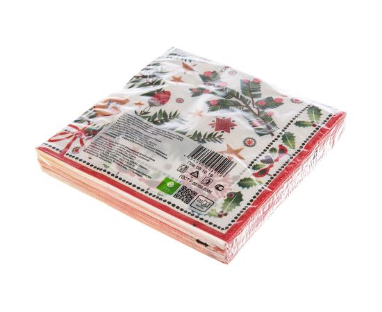 Салфетки Bulgaree Green БГ трехсл. 33х33 Зимняя фантазия 20 шт. МДК-1005116 – изображение 2