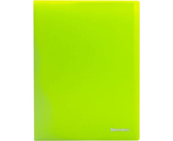 Неоновая папка BRAUBERG Neon 20 вкладышей, 16 мм, зеленая, 700 мкм, 227448 – изображение 2