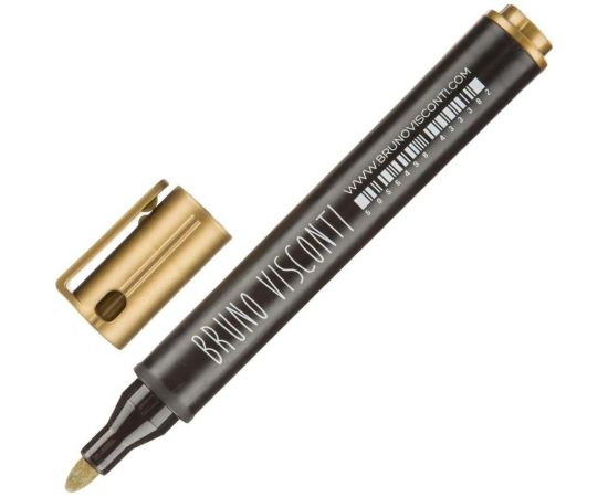 Перманентный маркер Bruno Visconti profymark, золотой, 12 шт. 1797136 – изображение 2