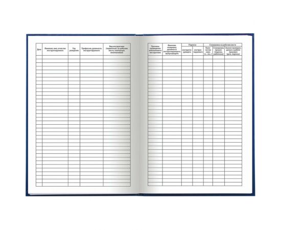 Журнал регистрации инструктажа на рабочем месте BRAUBERG 96 листов, А4, 200х290 мм 130188 – изображение 2