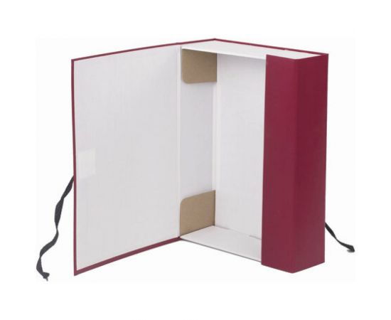 Архивный короб BRAUBERG А4, 240х330мм, 70 мм, 2 завязки, до 600 листов, бордовый 122036 – изображение 2