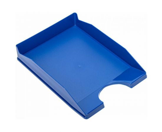 Горизонтальный лоток для бумаг BRAUBERG комплект 2 шт, Modern, 346x254x61 мм, синий 238027 – изображение 2