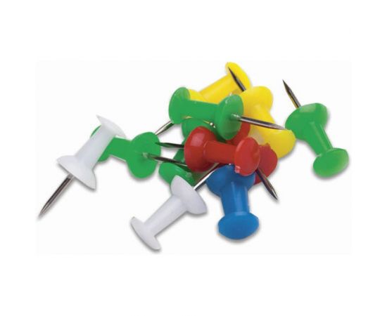 Силовые кнопки-гвоздики BRAUBERG цветные 50шт. в карт. коробке 220557 – изображение 2