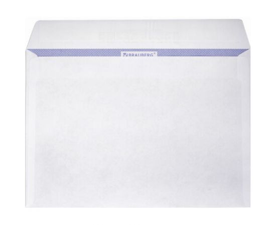 Конверты BRAUBERG С5 162х229 мм, отрывная лента, 80г/м2 комплект, 100 шт, внутренняя запечатка 112187 – изображение 2