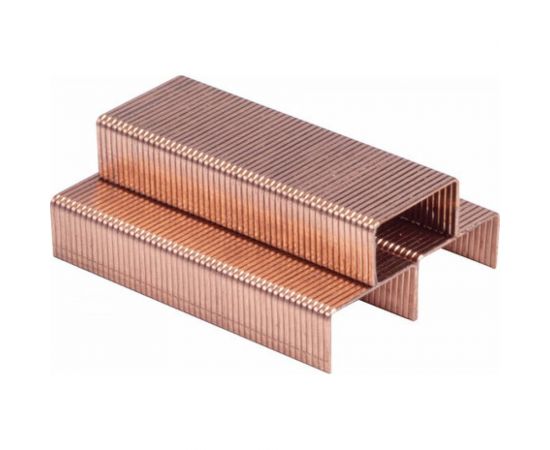 Скобы для степлера 20 шт в упаковке BRAUBERG медное покрытие №10 1000 штук EXTRA до 20 листов 229302 – изображение 2