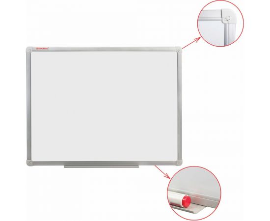 Магнитно-маркерная доска BRAUBERG 70x50 см, алюминиевая рамка 238185 – изображение 2