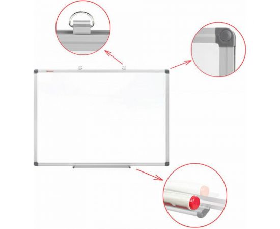 Магнитно-маркерная доска BRAUBERG Extra 60x90 см, алюминиевая рамка 237554 – изображение 3