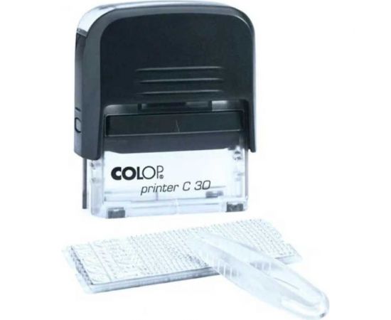 Автоматический самонаборный штамп Colop пластик 5 строк 18х47 мм PRINTER С 30/1SET black 00-00000851 – изображение 3