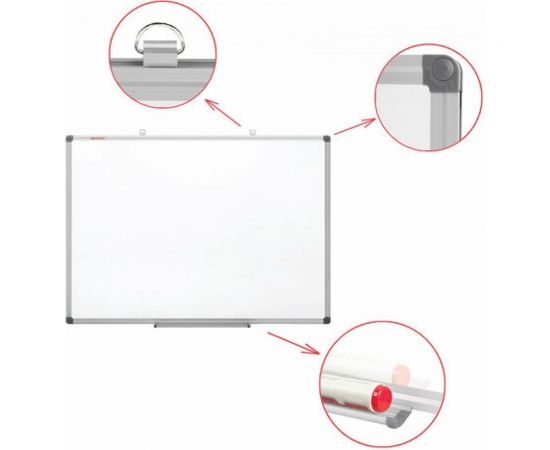 Магнитно-маркерная доска BRAUBERG Extra 100x150 см, алюминиевая рамка 237556 – изображение 3