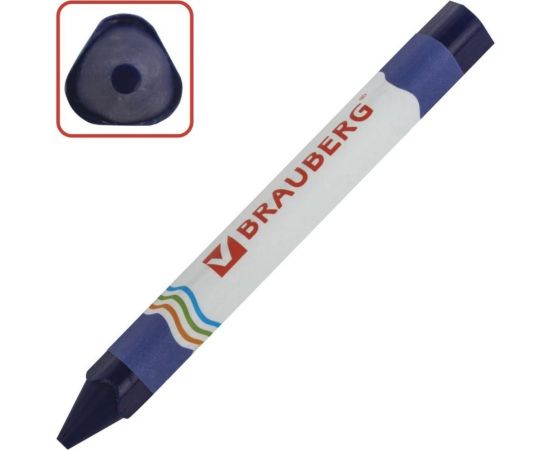 Восковые карандаши 24 шт в упаковке BRAUBERG утолщенные "АКАДЕМИЯ" НАБОР 6 цв. 227286 – изображение 3