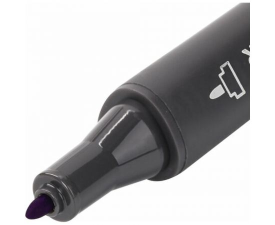 Двусторонний маркер для скетчинга BRAUBERG Art Classic 1-6 мм, баклажановый R807 151872 – изображение 3