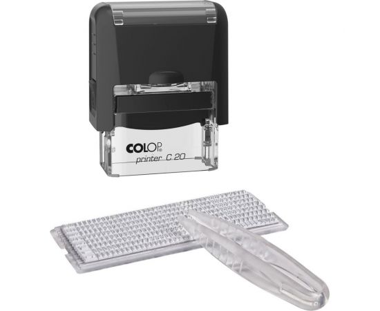 Самонаборный автоматический штамп Colop пластик 4 строки 14х38 мм PRINTER С 20 SET black 00-00000850 – изображение 3