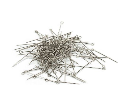 Универсальные булавки с головками-петельками BRAUBERG 30 мм, 500 шт., в пластиковой коробке 271319 – изображение 4