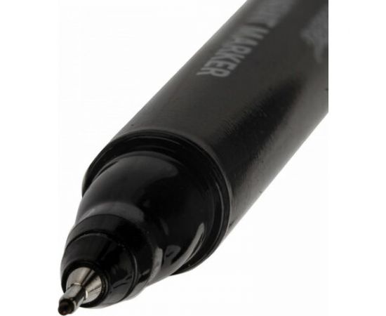 Маркер 12 шт в упаковке BRAUBERG перманентный нестираемый двусторонний "Double" ЧЕРНЫЙнаконечники 08/3мм 151635 – изображение 4